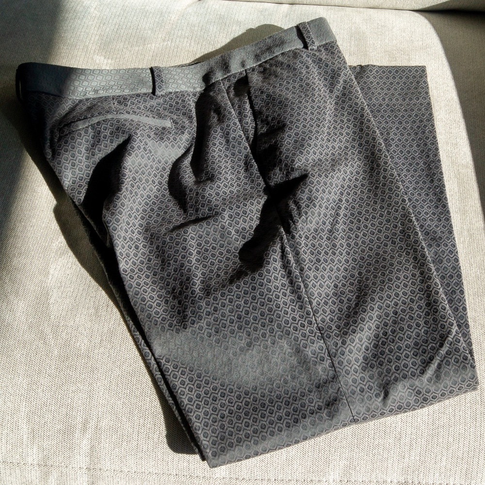 Grey Jacquard Trousers | Banana Republic | EUC